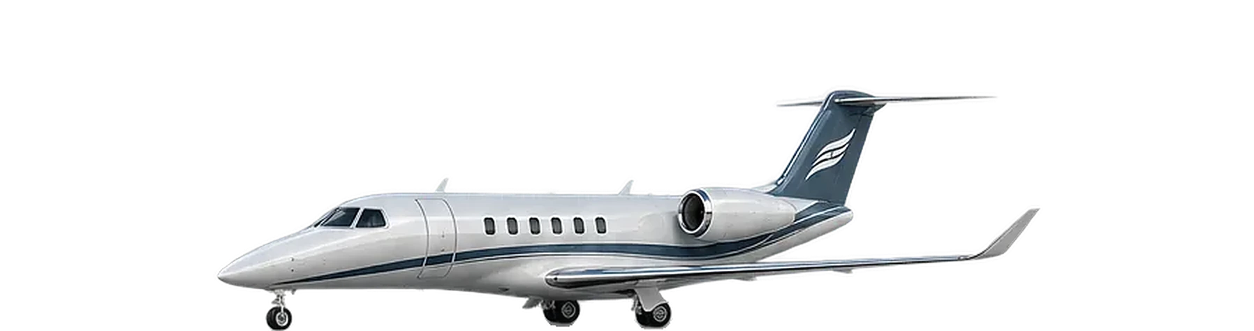 Citation CJ3+ in a white and slate livery, side profile