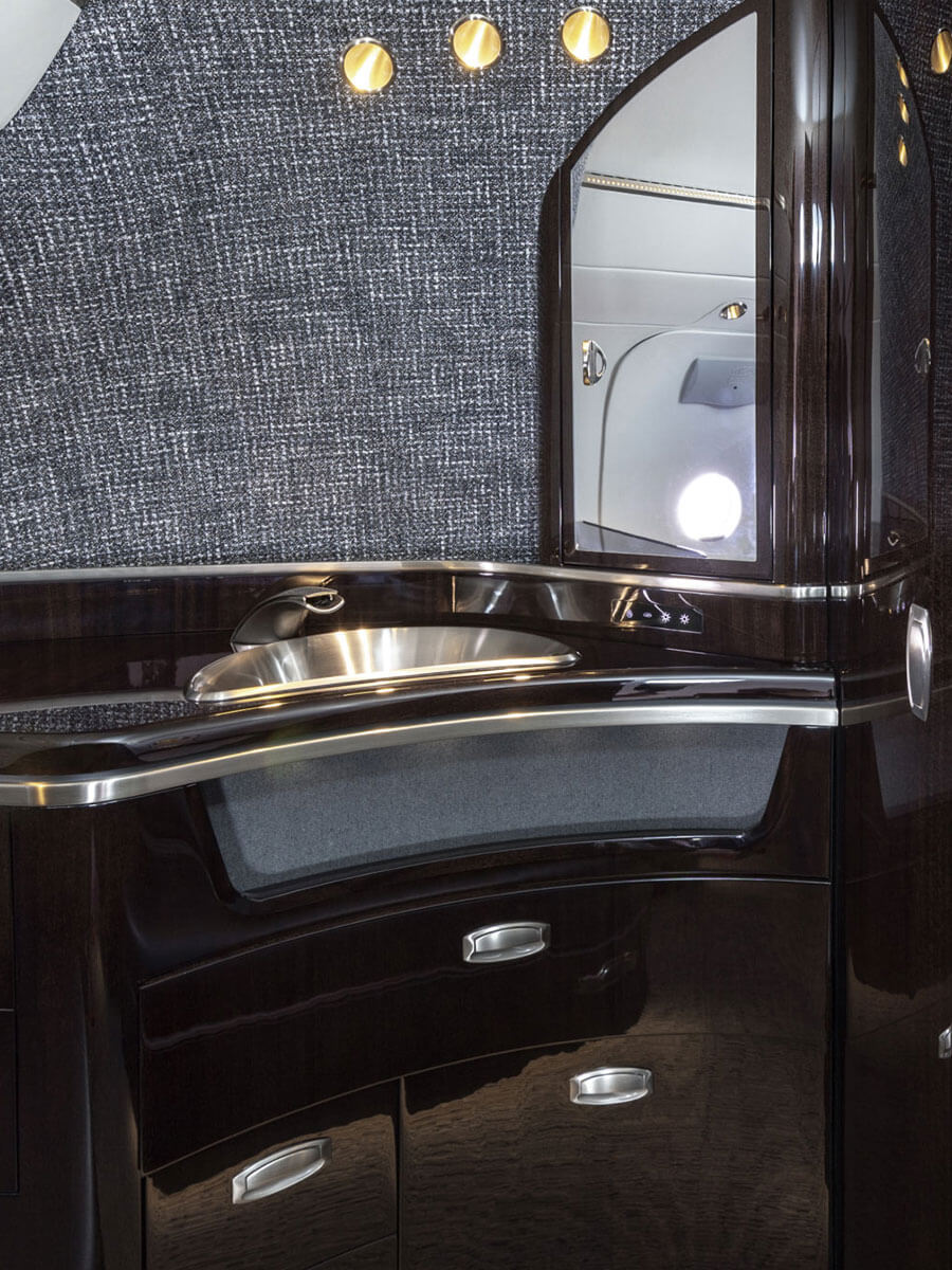 Cessna Citation Latitude galley cabinetry, portrait view